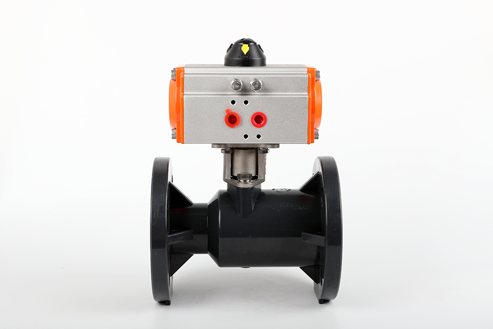 大化气动法兰一体球阀